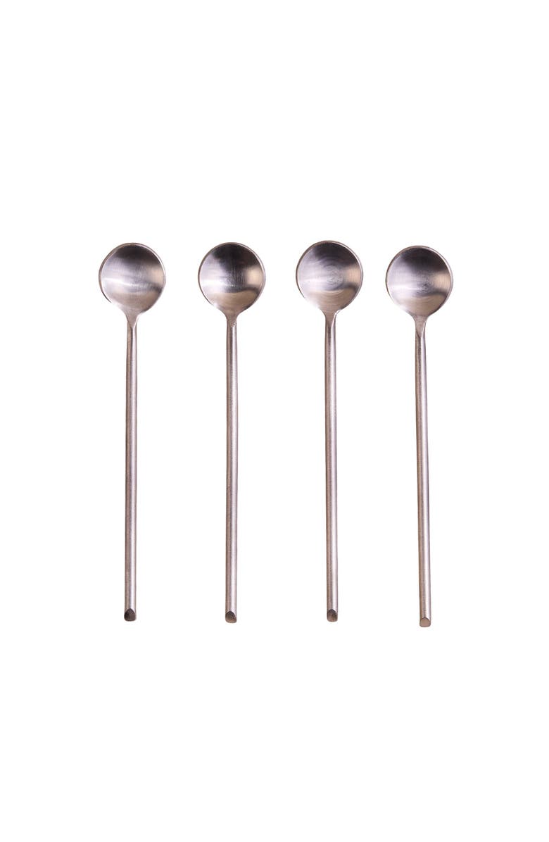 Be Home Thin Spoons - Set of 4, Alternate, color, Metallic Silver
