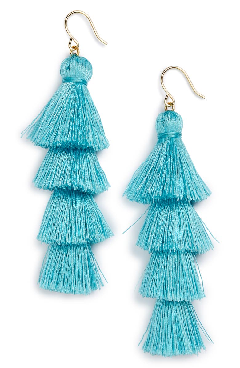 BaubleBar Gabriela Fringe Earrings, Main, color, 