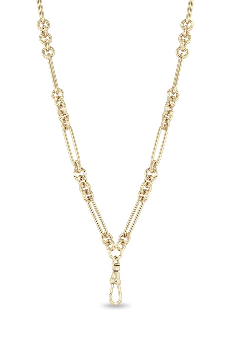 Mix Paperclip Rolo Necklace, Main, color, 14K YELLOW GOLD
