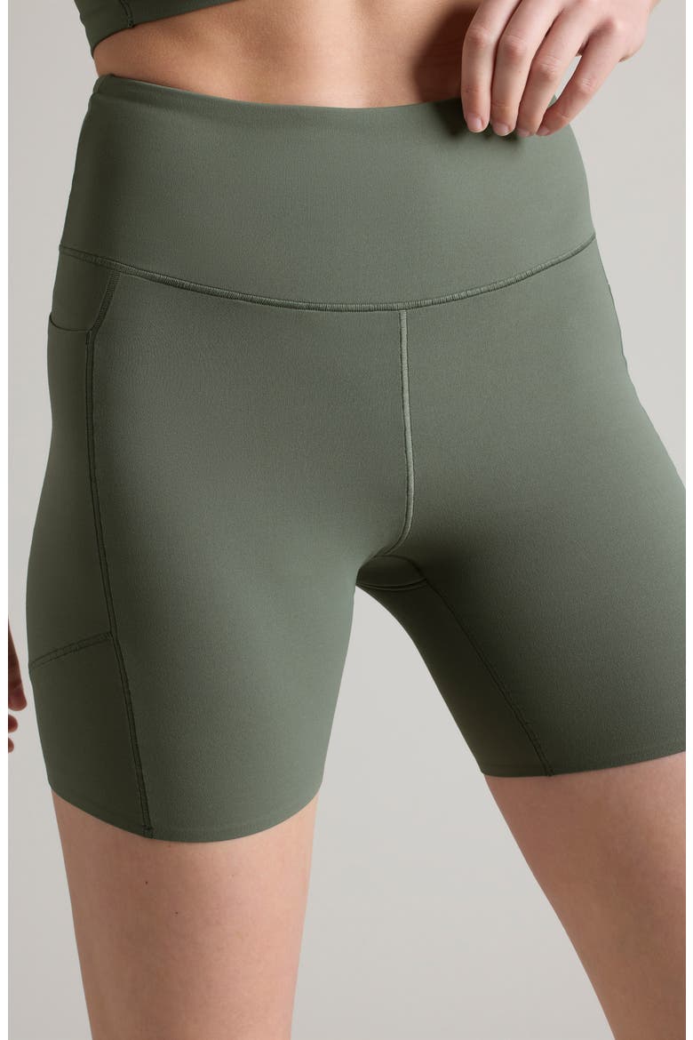Revive Pocket Bike Shorts, Alternate, color, OLIVE SHADOW