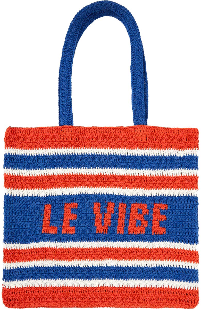 Clare V. Michel Crochet Cotton Tote, Main, color,