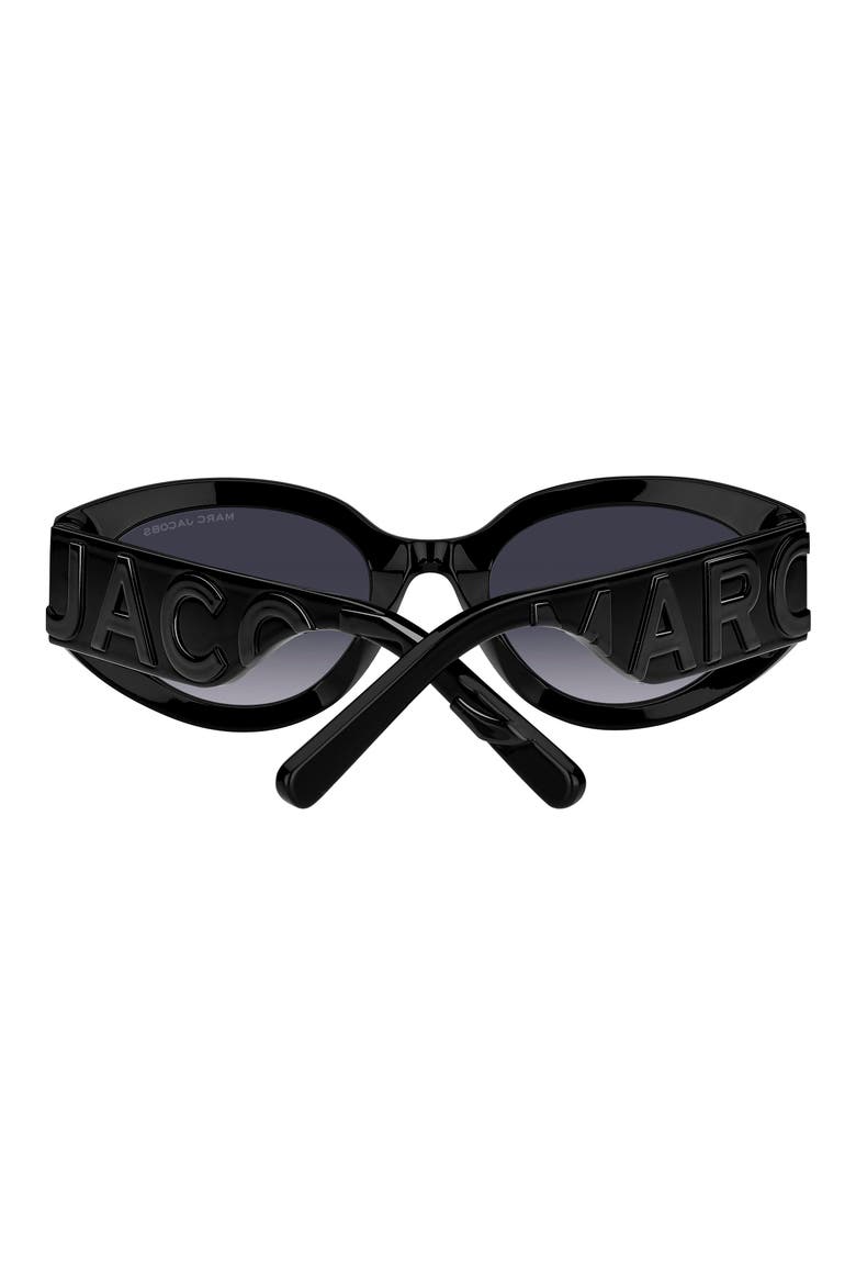 54mm Round Sunglasses, Alternate, color, BLACK GREY/ GREY SHADED