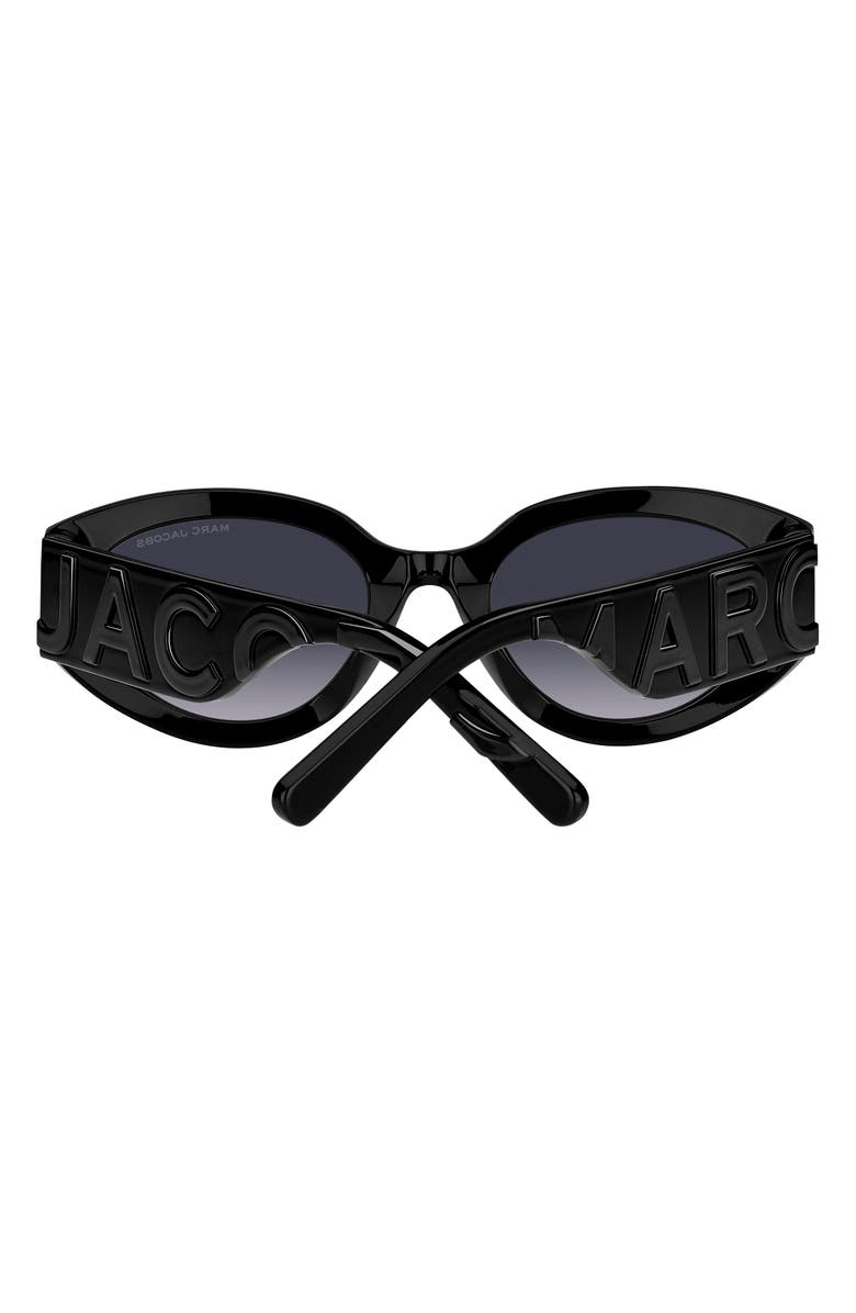 Marc Jacobs 54mm Round Sunglasses, Alternate, color, Black Grey/ Grey Shaded