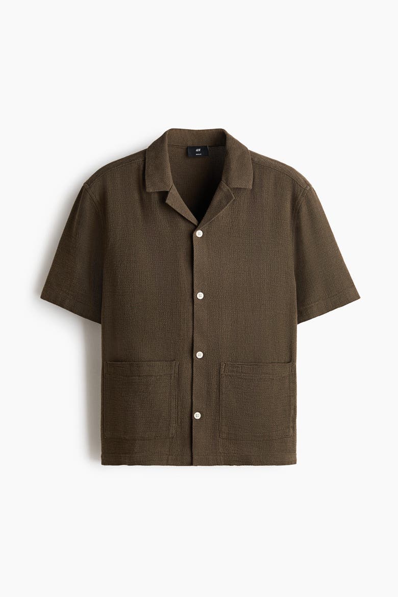 Regular Fit Resort Shirt, Main, color, Dark khaki green