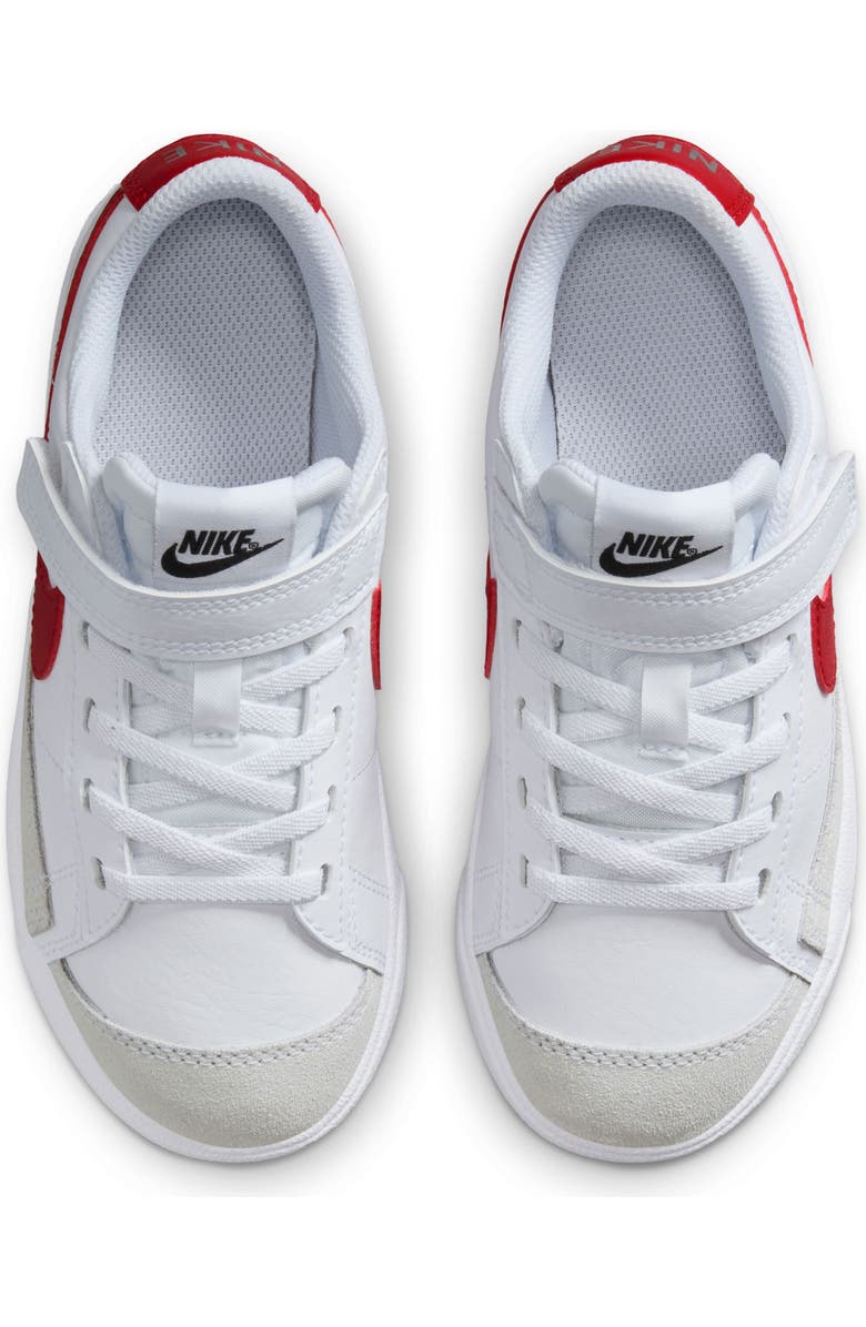 Nike Kids' Blazer Low '77 Low Top Sneaker, Alternate, color, White/ Gym Red/ Black