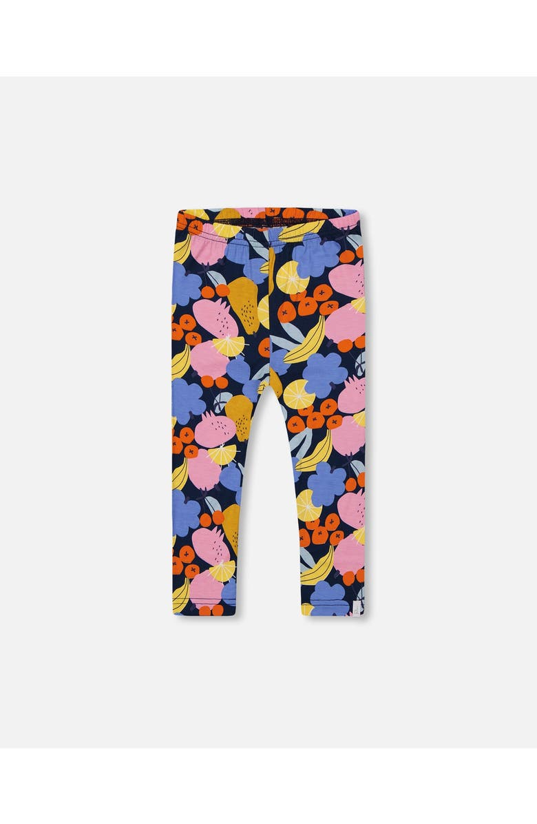 Deux par Deux Little Girl's Printed Capri Leggings Multicolored, Main, color, 