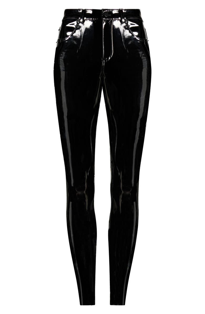 Commando Faux Patent Leather Pants, Alternate, color, Black