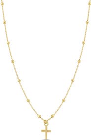 Bony Levy 14K Gold Cross Pendant Necklace