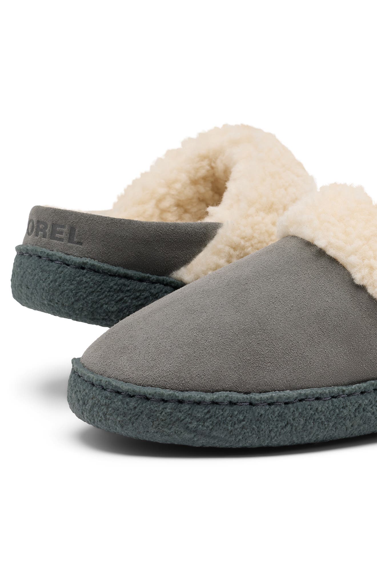 Nakiska III Slide Slipper, Alternate, color, QUARRY/ GRILL