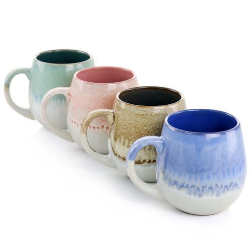 Gibson Home Avery Creek 4 Piece 19.1oz Stoneware Mug Set In Multi