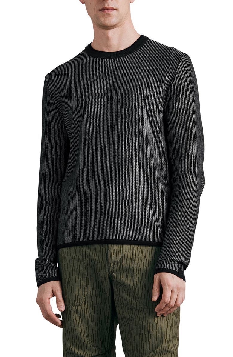 rag & bone Harvey Crewneck Cotton Blend Sweater, Main, color, 