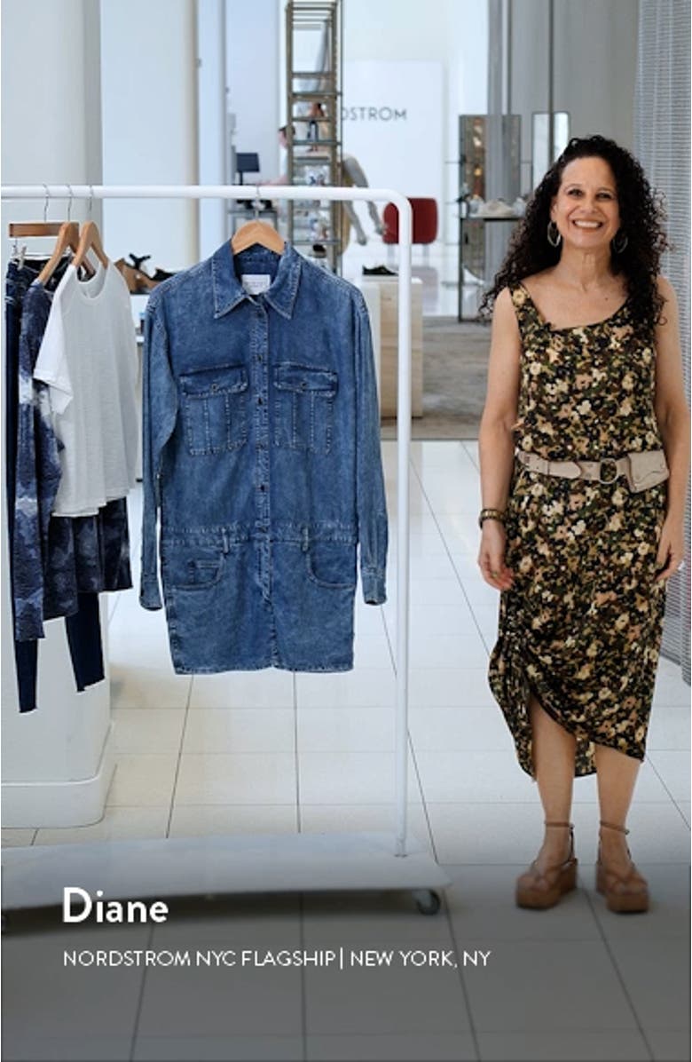 Palvina Long Sleeve Denim Shirtdress, sales video thumbnail