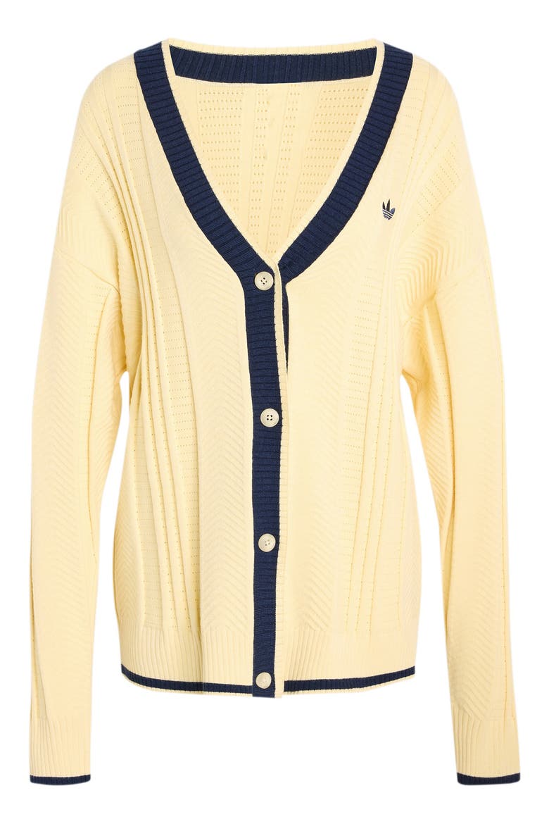 V-Neck Cardigan, Alternate, color, WARM VANILLA