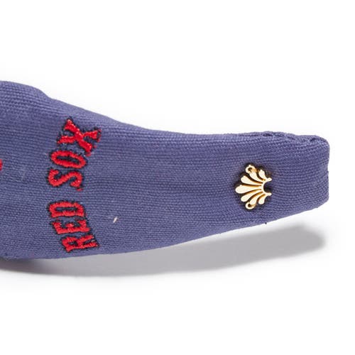 Lele Sadoughi Mlb Boston Red Sox Embroidered Headband In Blue