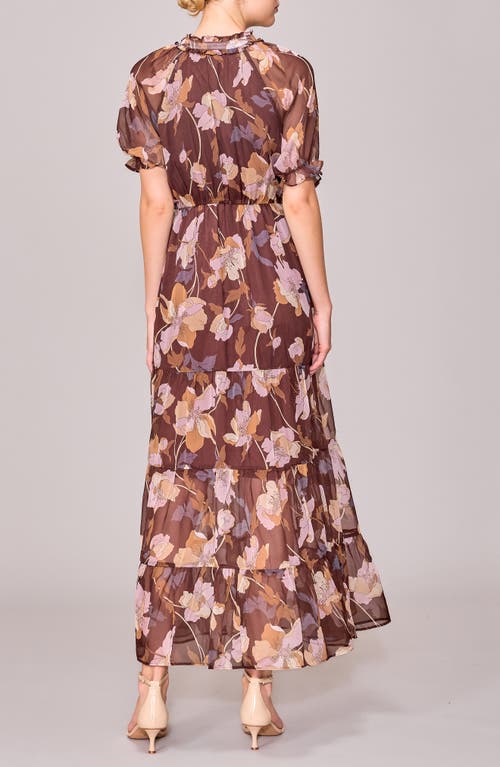 Melloday Puff Sleeve Tiered Maxi Dress