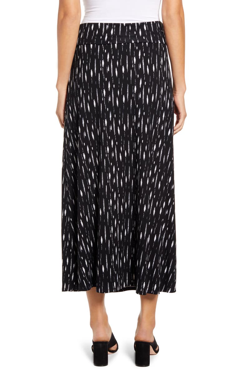 Loveappella Roll Top Print Maxi Skirt, Alternate, color, 