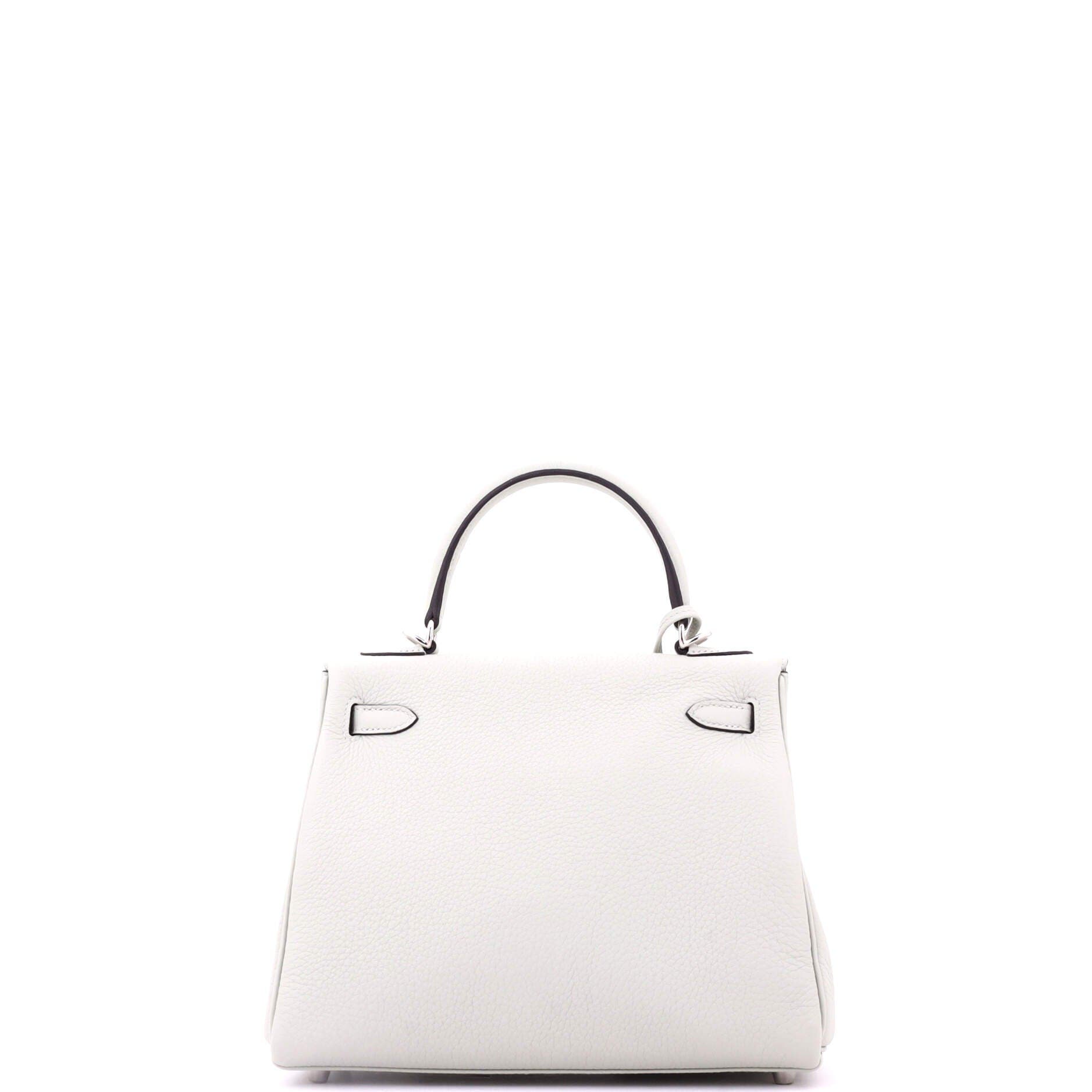 Pre-Owned Hermes Kelly Handbag Grey Togo with Palladium Hardware 25, Alternate, color, Gris Neve