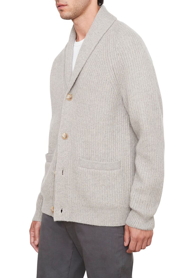 Marled Rib Shawl Collar Cardigan, Alternate, color, H GREY MULTI