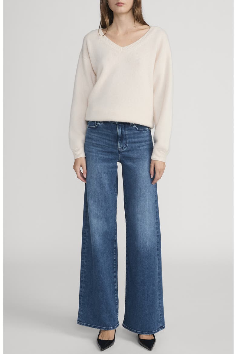Le Slim Palazzo High Waist Wide Leg Jeans, Alternate, color, REIGN