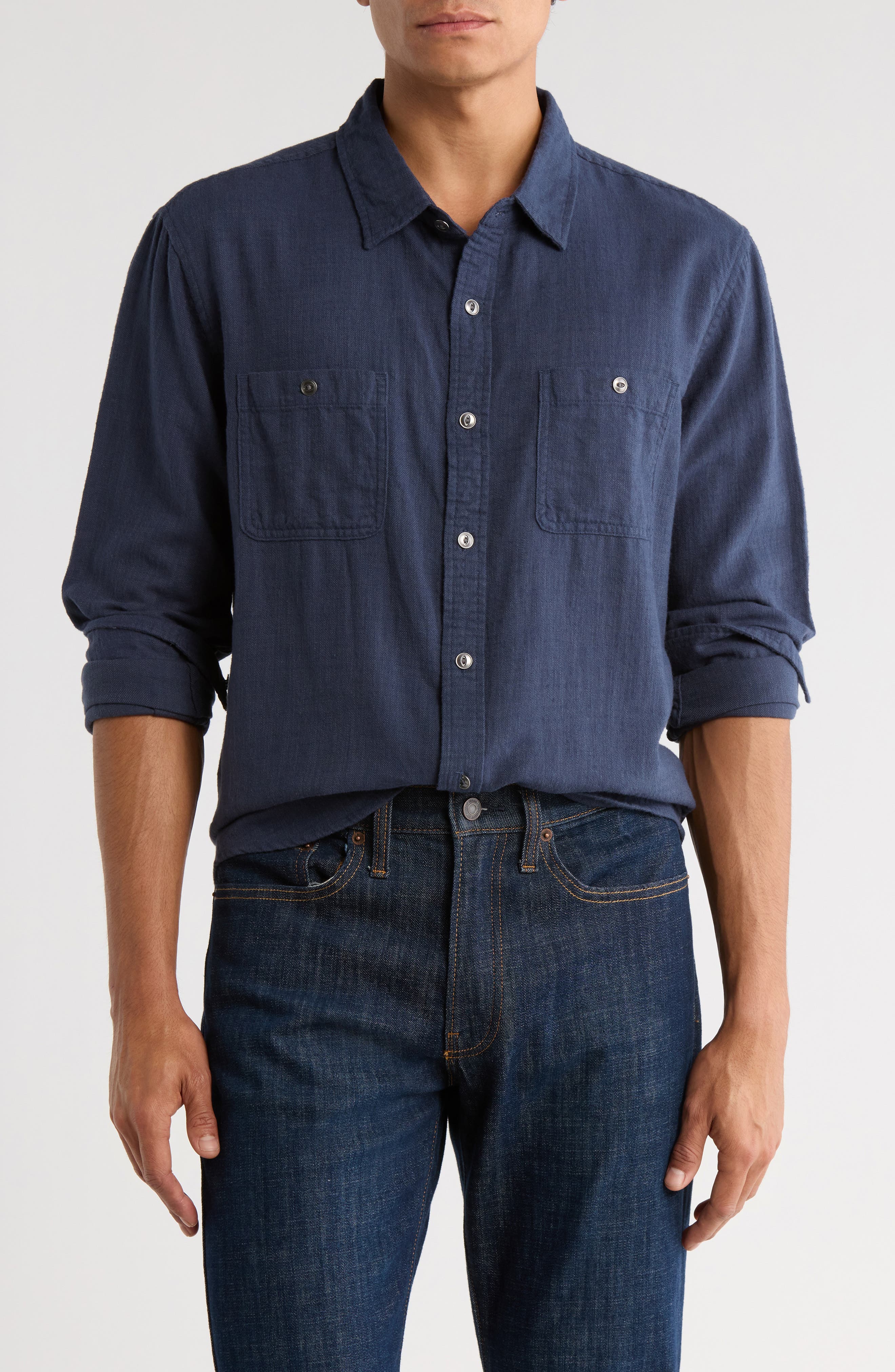 Lucky Brand Mason Slub Twill Button-Up Shirt