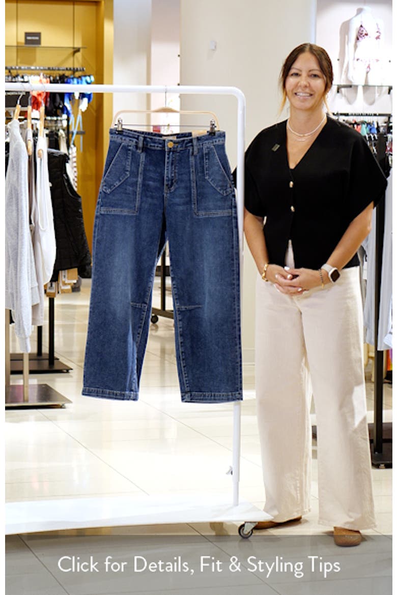 Ashton High Waist Crop Wide Leg Barrel Jeans video