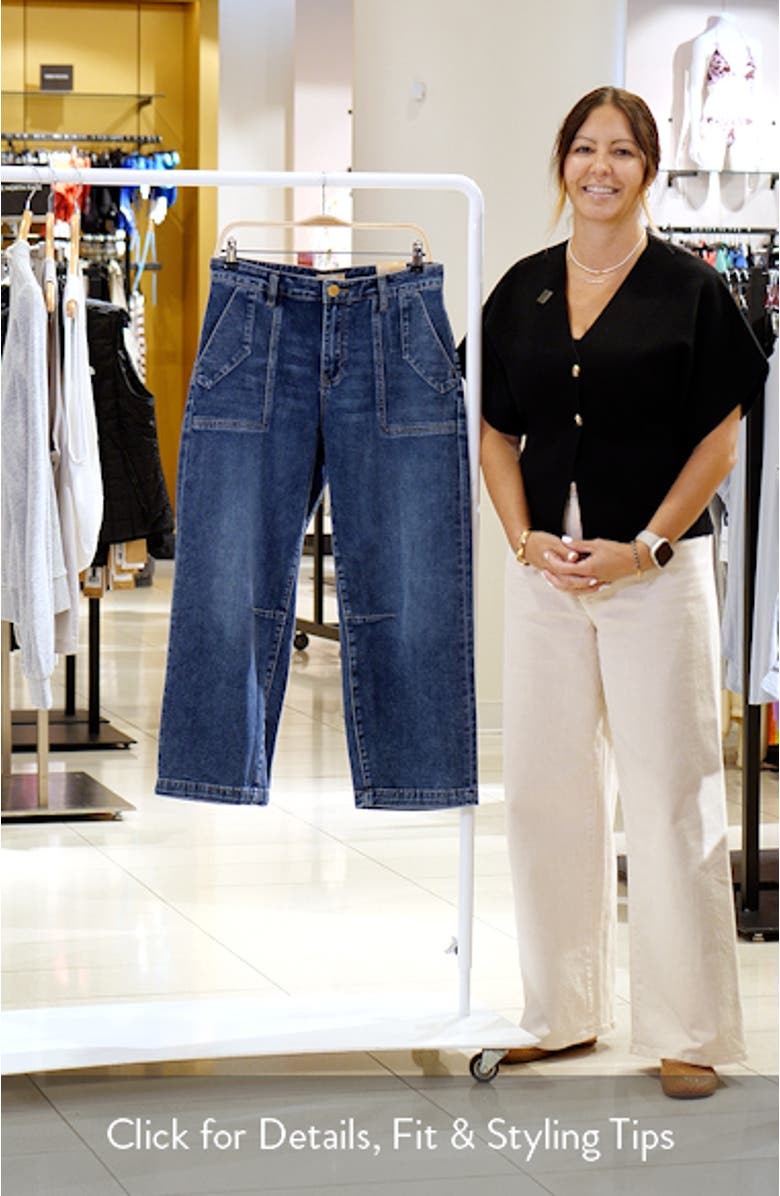 Ashton High Waist Crop Wide Leg Barrel Jeans, sales video thumbnail