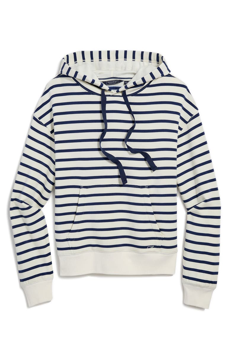 vineyard vines Dreamcloth Hoodie, Alternate, color, Stripe Nautical Navy