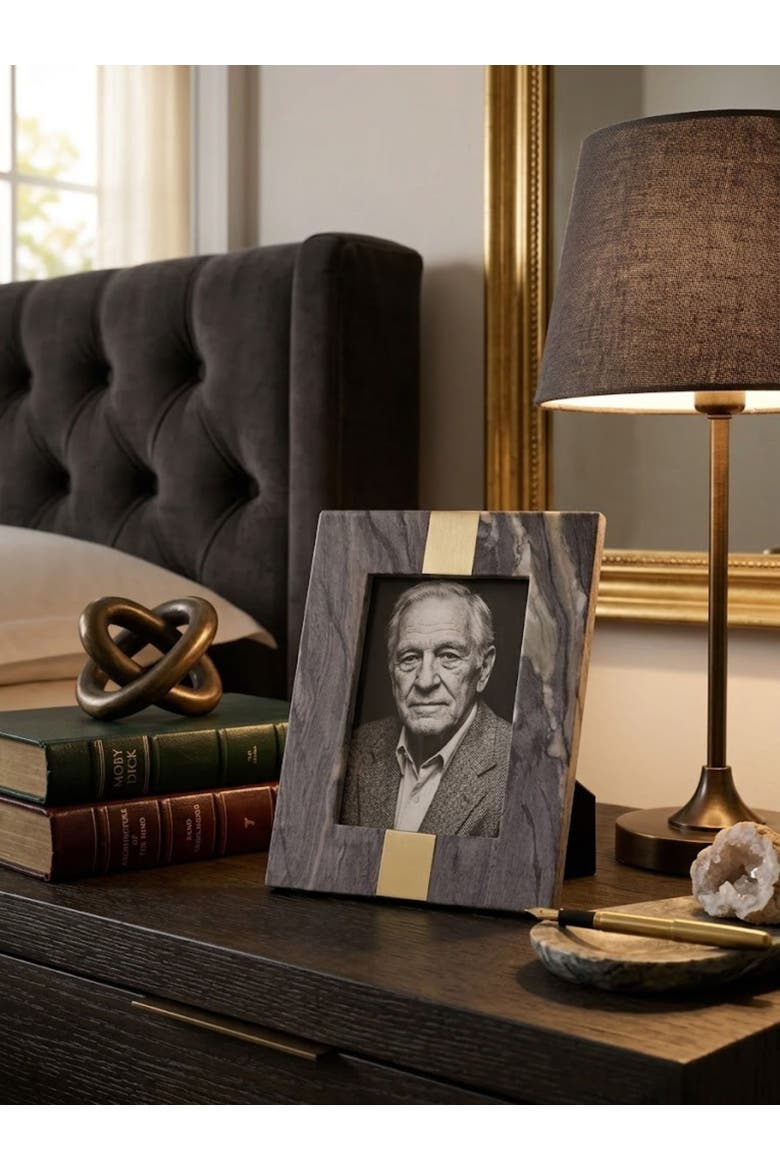 Skye Onyx Picture Frame, Alternate, color, Mocha Brown