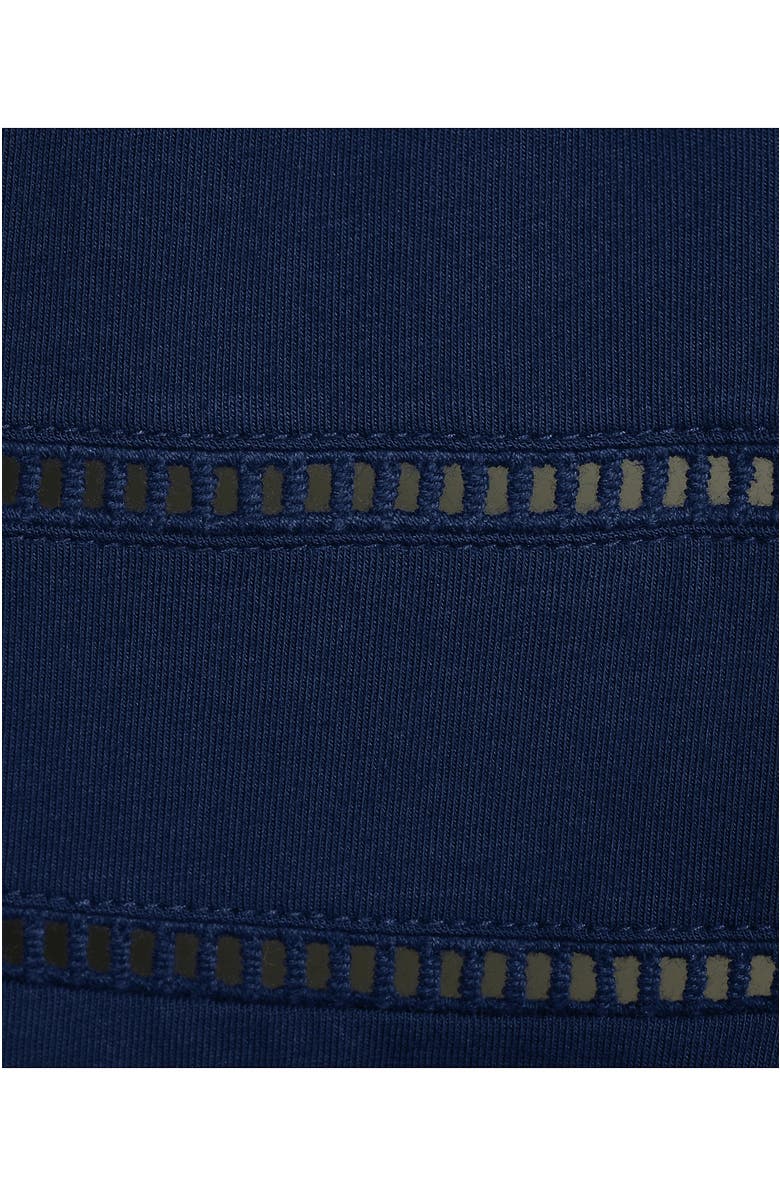 Lands' End Regular Size Sleeveless LWCM Lattice Peplum VNeck Top, Alternate, color, Deep Sea Navy