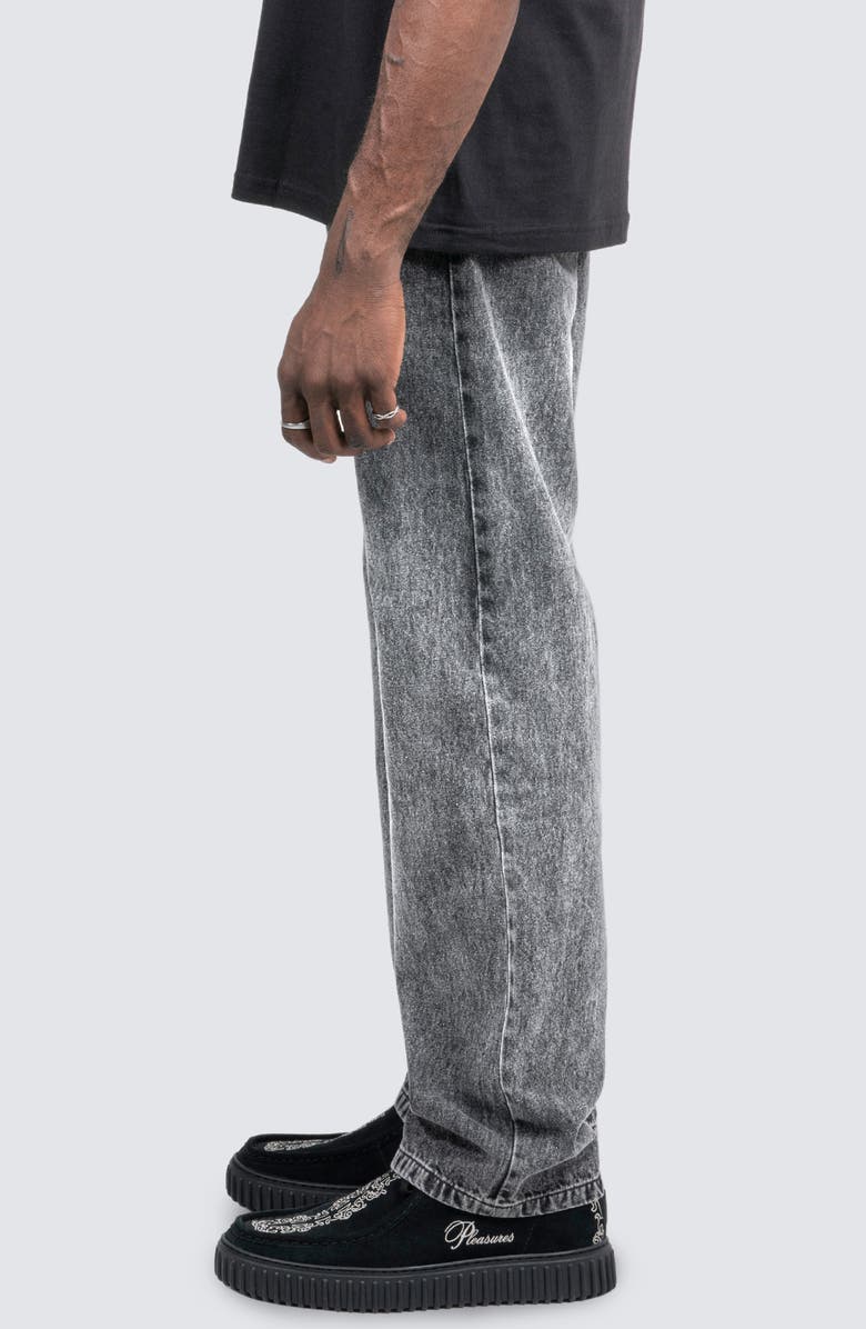 PLEASURES Acid Wash Straight Leg Jeans, Alternate, color, 
