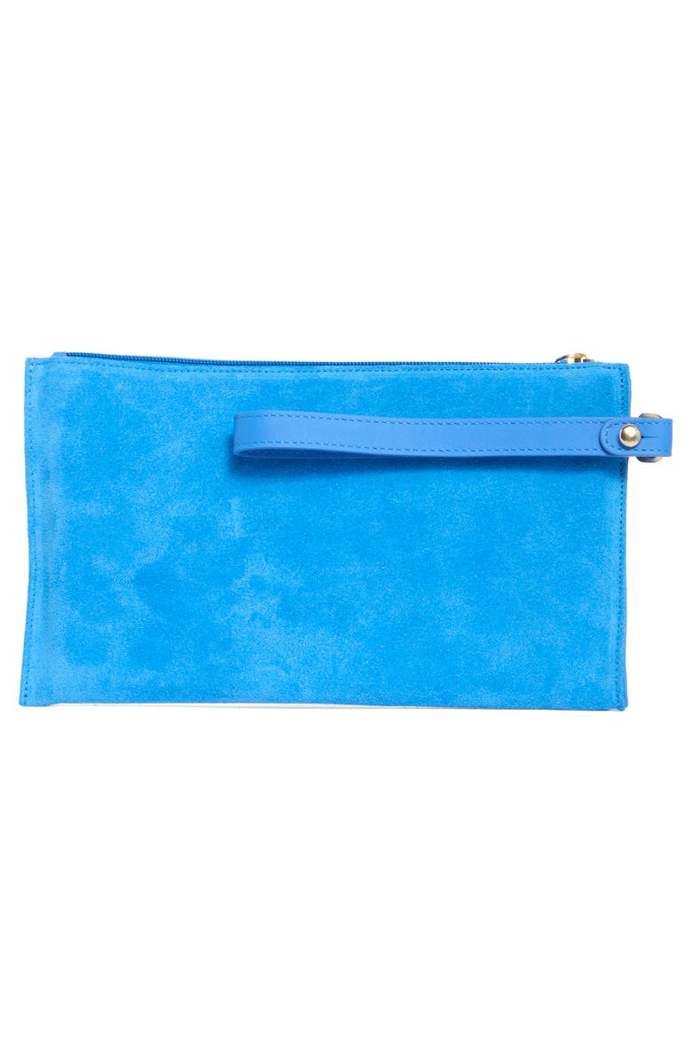 Longchamp Le Pilage Zip Wristlet Pouch, Alternate, color, Ocean