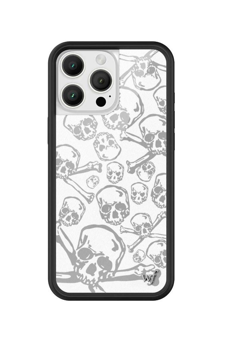 Skull Girl iPhone Case, Alternate, color, White