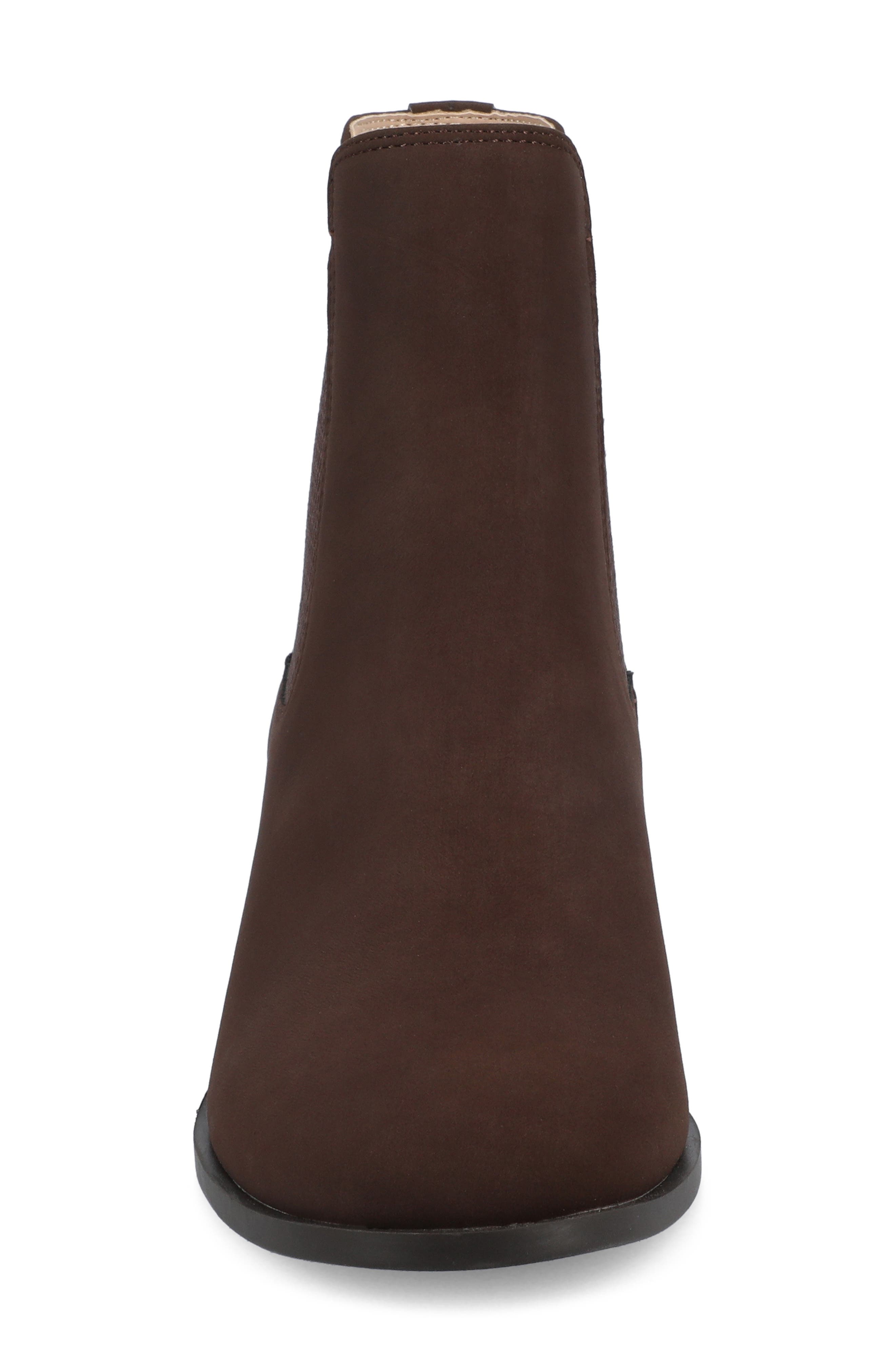 Journee Collection Chayse Bootie, Alternate, color, Chocolate/Nubuck