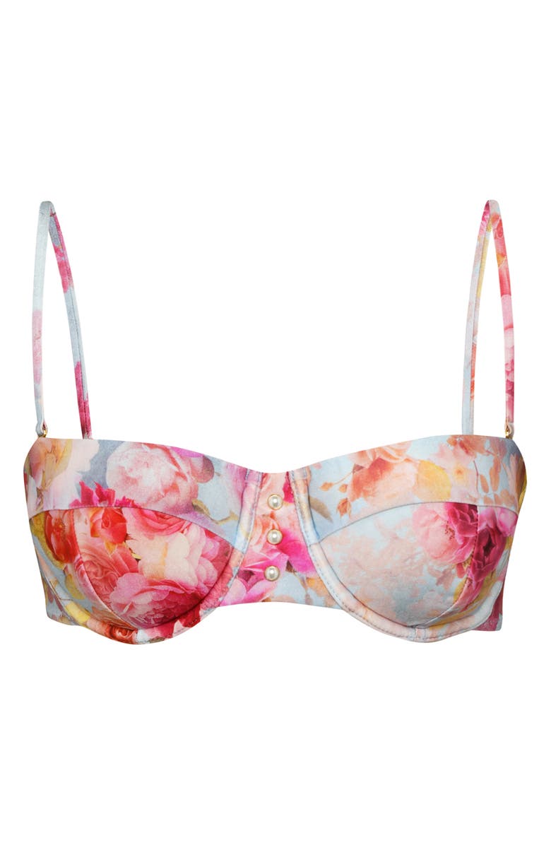 L'AGENCE Alexandria Underwire Bikini Top, Alternate, color, Pink