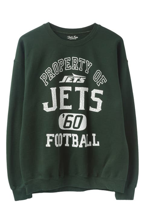 Jets Property Crewneck Cotton Blend Sweatshirt