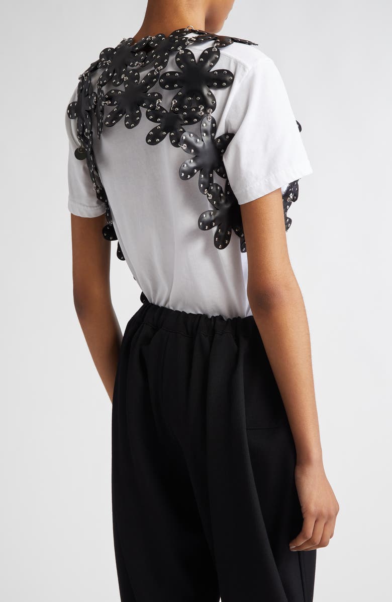 Noir Kei Ninomiya Flower Faux Leather Harness, Alternate, color, 