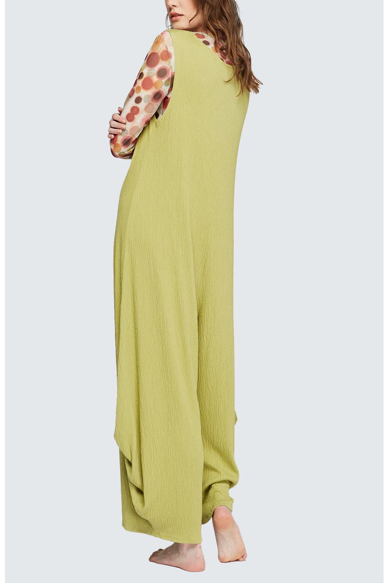 Ashley Wrinkled Viscose Jersey Jumpsuit, Alternate, color, Lime
