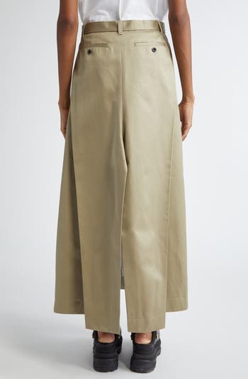 sacai 国内買付 Cotton Chino Skirt Sacai Belted Cotton Chinos Skirt | Nordstrom