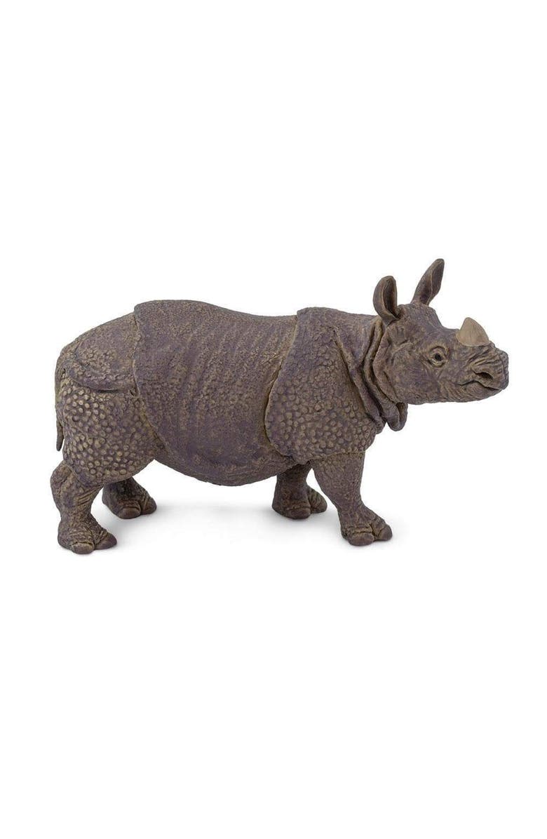Safari Ltd. Indian Rhino Kids Toy Figure, Main, color, NO COLOR