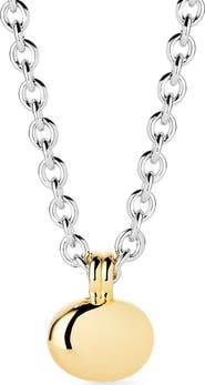 Ana Luisa Two-Tone Pebble Pendant Necklace