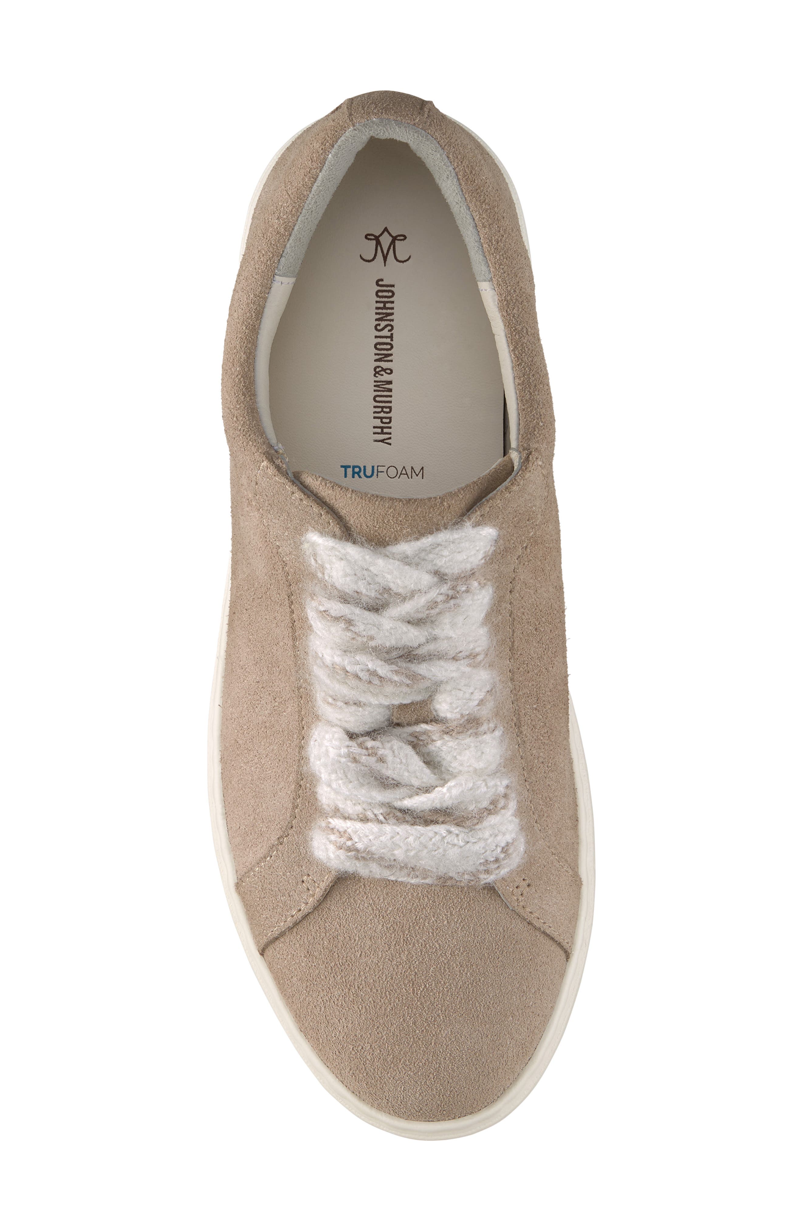Johnston & Murphy Cammie Low Top Sneaker, Alternate, color, Taupe Suede