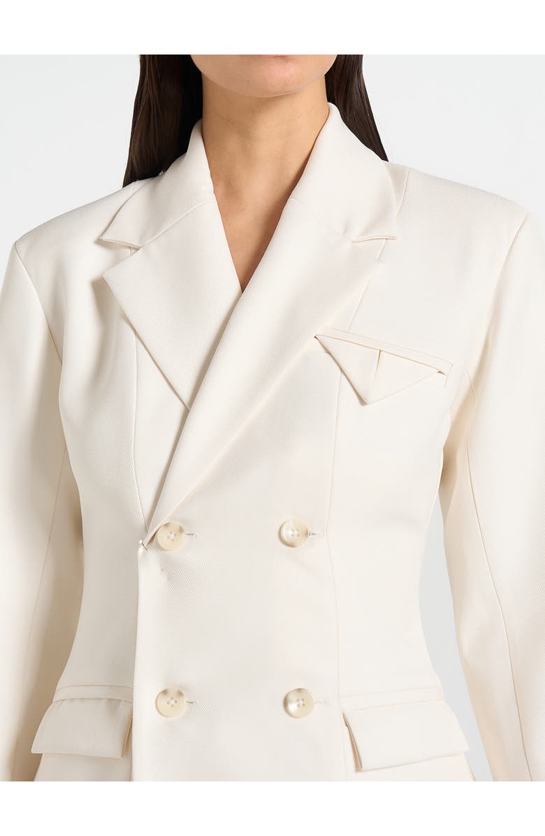 Manière De Voir Maia Double Breasted Blazer, Alternate, color, Off White