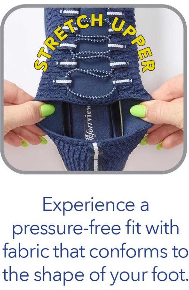 Comfortview The CV Sport Ariya Textured Knit Slip On Sneaker, Alternate, color, Black