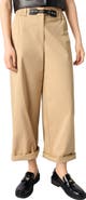 maje Wide-leg cotton pants