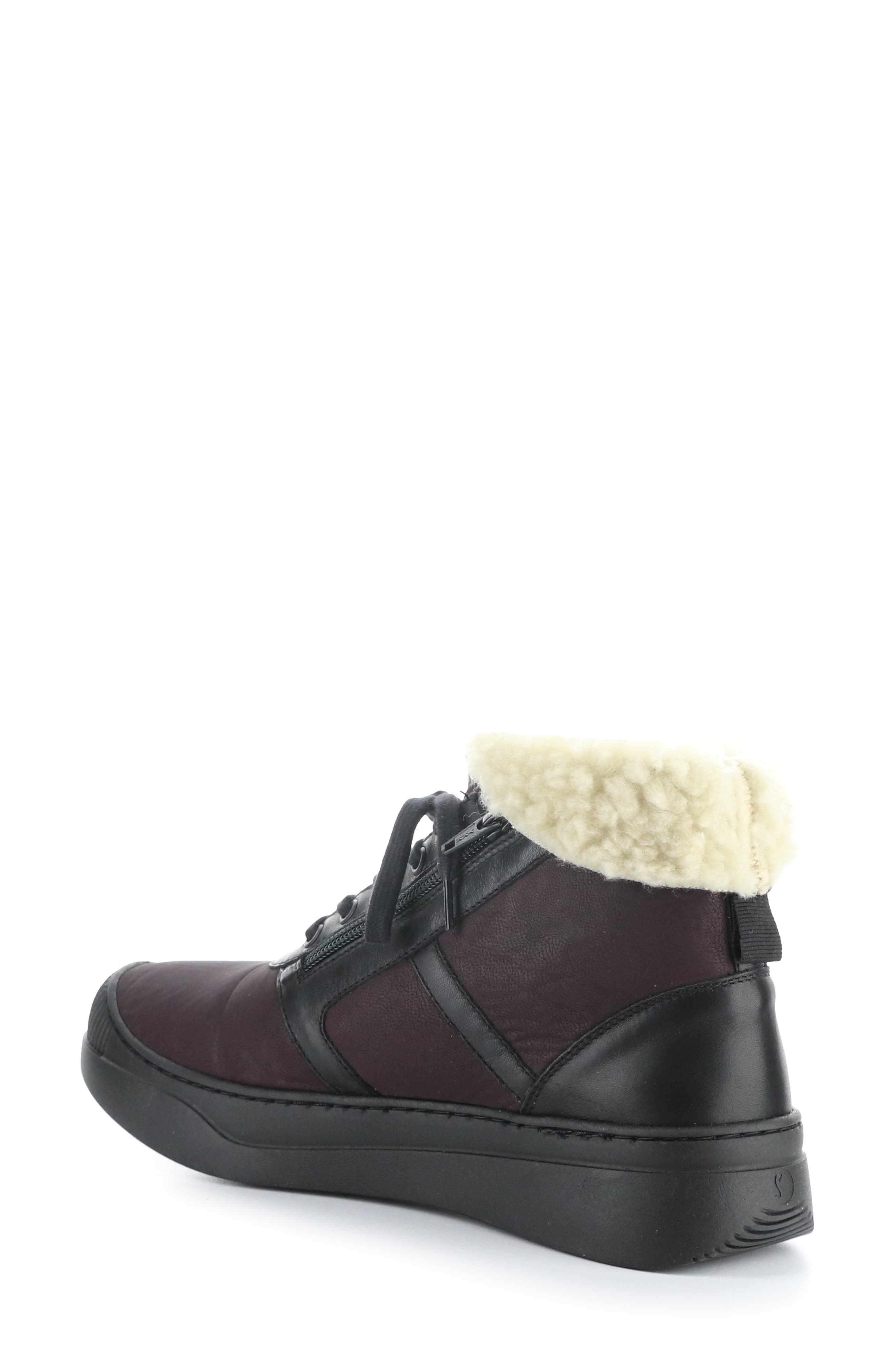 Softinos by Fly London Alio Faux Shearling Bootie, Alternate, color, Bordeaux Smooth Leather