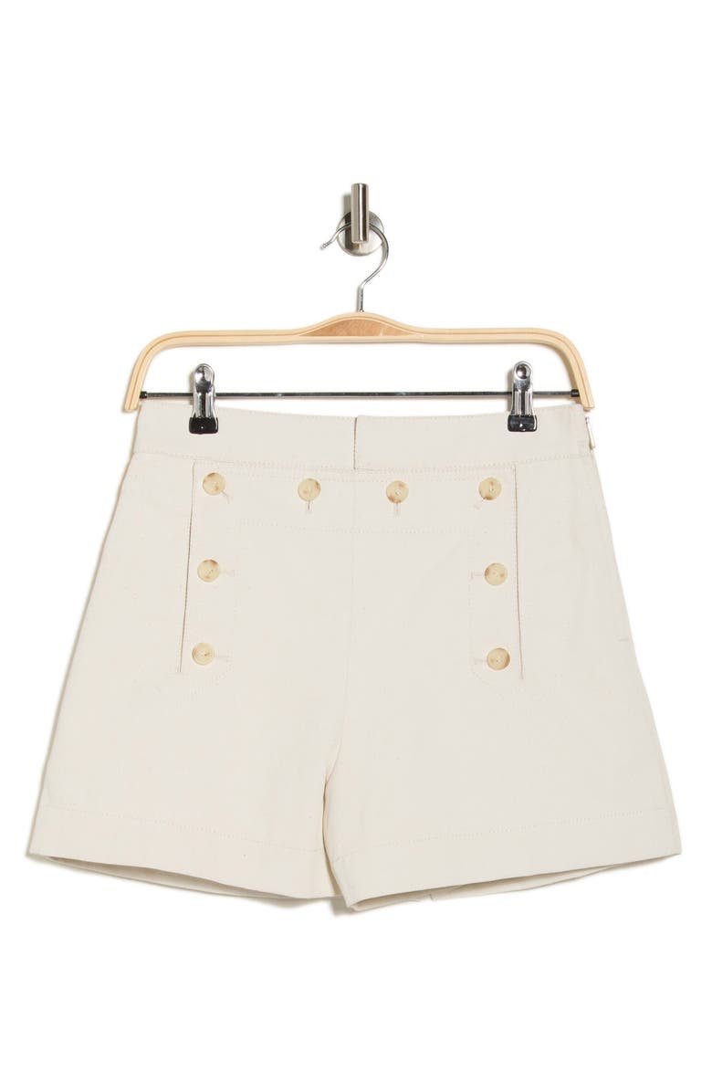 A.L.C. Lucas Cotton & Linen Shorts, Alternate, color, Chalk
