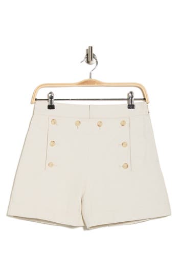 A.l.c . Lucas Cotton & Linen Shorts In White