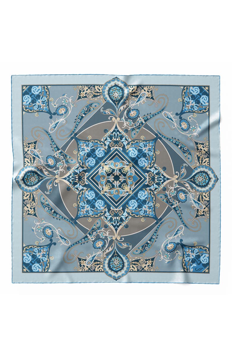 Elizabetta Romina - Silk Foulard for Women, Main, color, Blue