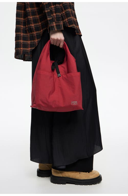 Bimba Y Lola Medium Nylon Paper Bag In Red