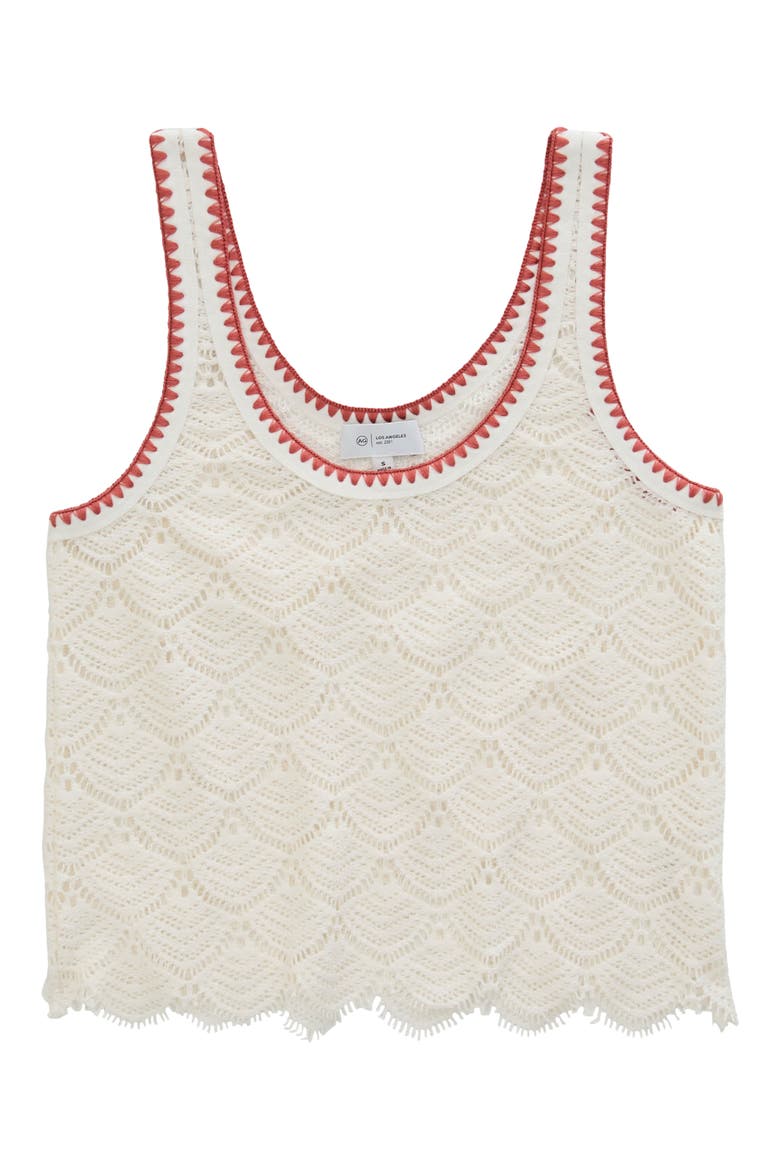 Bianca Openwork Tank, Alternate, color, POWDER